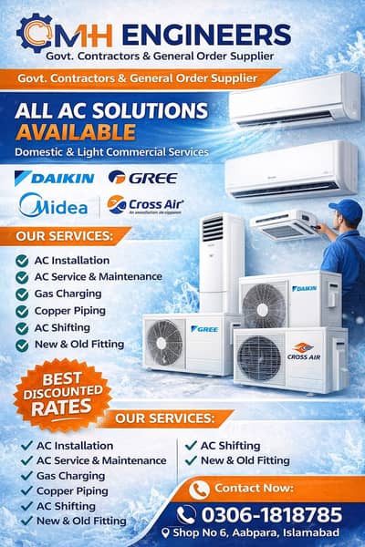 All types of new and used ac installation service copper piping