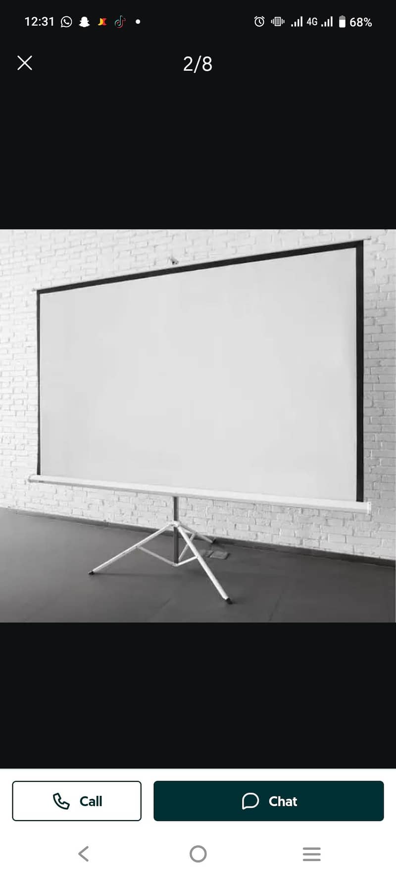 projector screen 10/10 condition 0