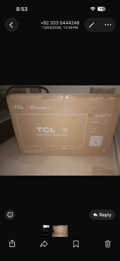 TCL QLED 50” Google TV – Barely Used, Box Packed