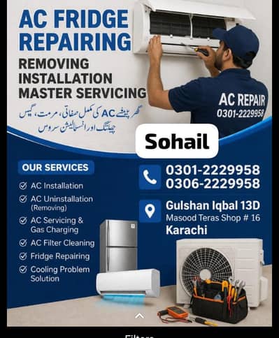 Ac, fridge repairing &sale purchase