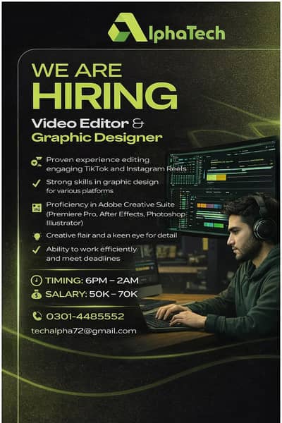 Professional Graphic Designer Required | Graphic Designer Jobs