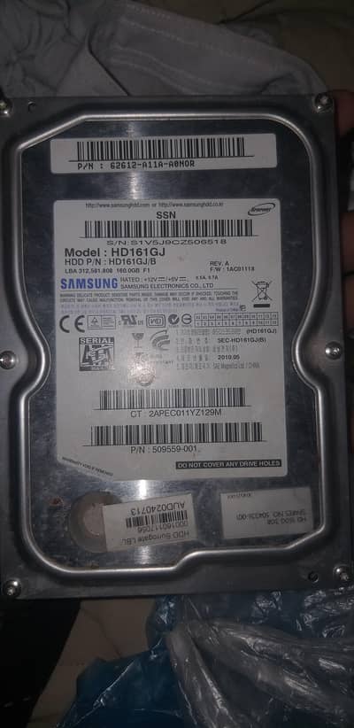 Samsung 160GB SATA Hard Drive HD161GJ for Desktop PC / CCTV - Working