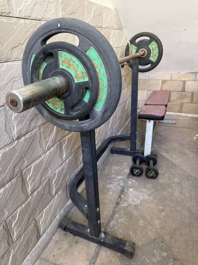 Bench press weight plates&  stand