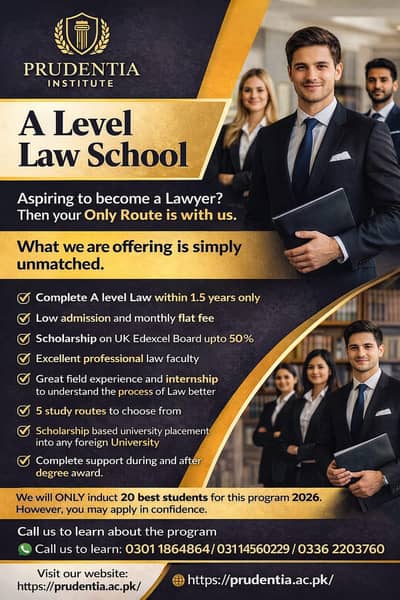 A Level Law Admission – Complete in 1.5 Years