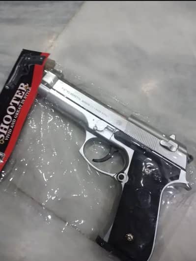 SILVER M92 BERETTA METAL TOY GUN For KIDS