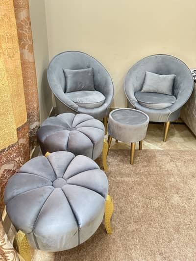 Armchair and Ottoman sofa set