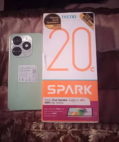 tecno spark 20c 8 128 with box seald condition argant o3408698704