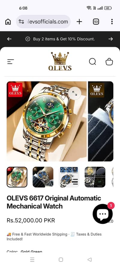 olevs 6617 Original Automatic Mechanical Watch