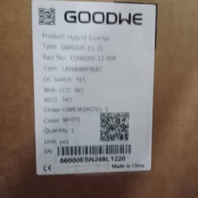GoodWe 6kW Hybrid Inverter (Brand New - Box Pack)