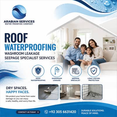waterproofing, Roof heat proofing Services, Water Tank Leakage repair