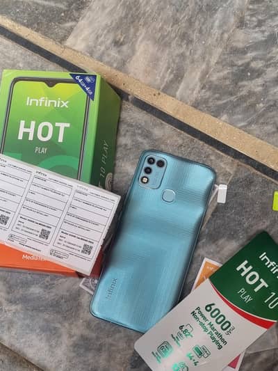 infinix hot 10 play 4gb 64gb dual sim official pta