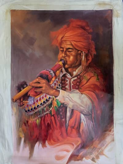 Mystic Musician – Original Oil Painting