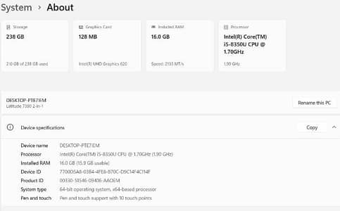 Dell Latitude 7390 2-in-1 | i5 8th Gen | 360° touch LED| Laptop+tab