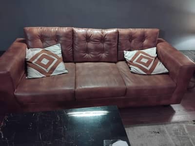 Leather Sofa Set