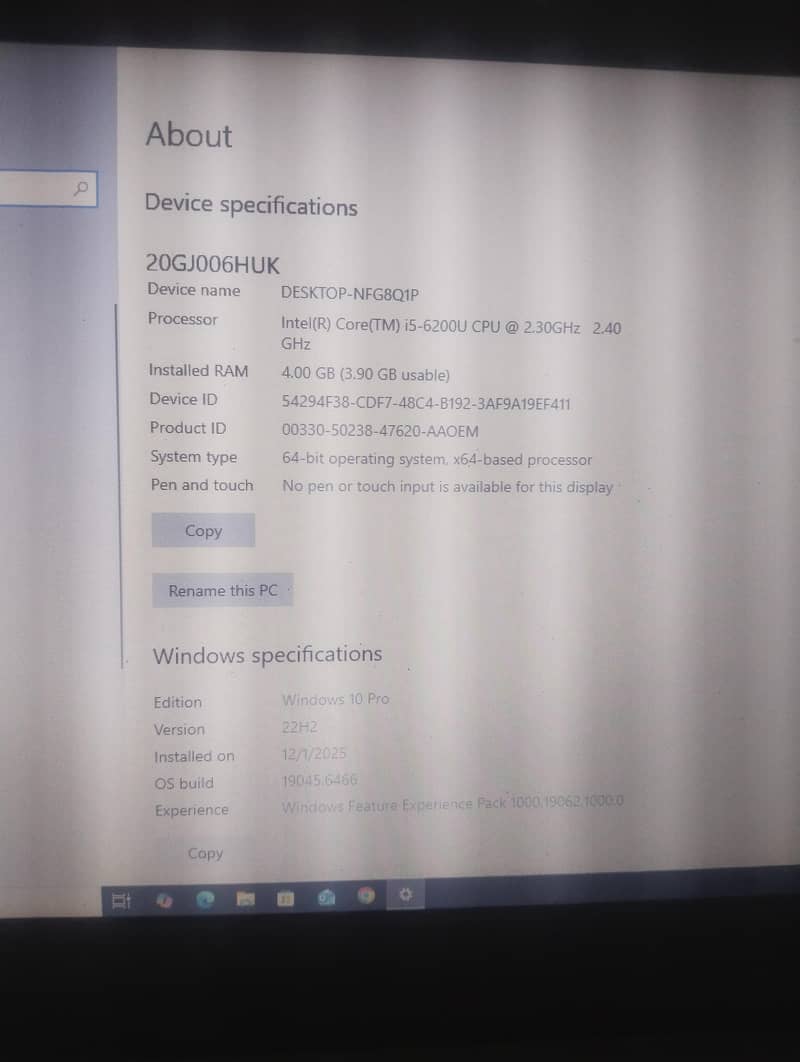Lenovo Core i5, 6 Gen 3