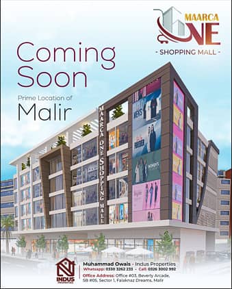 Best Shops for Sale in Karachi Prime Location Maarca One Shopping Mall Invest in Karachi Commercial Property