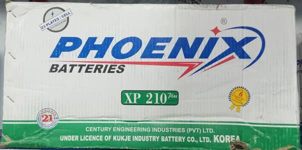 Phoenix XP 210 Battery used 1 year. Backup 2 hrs, 2 fans, 5 lights