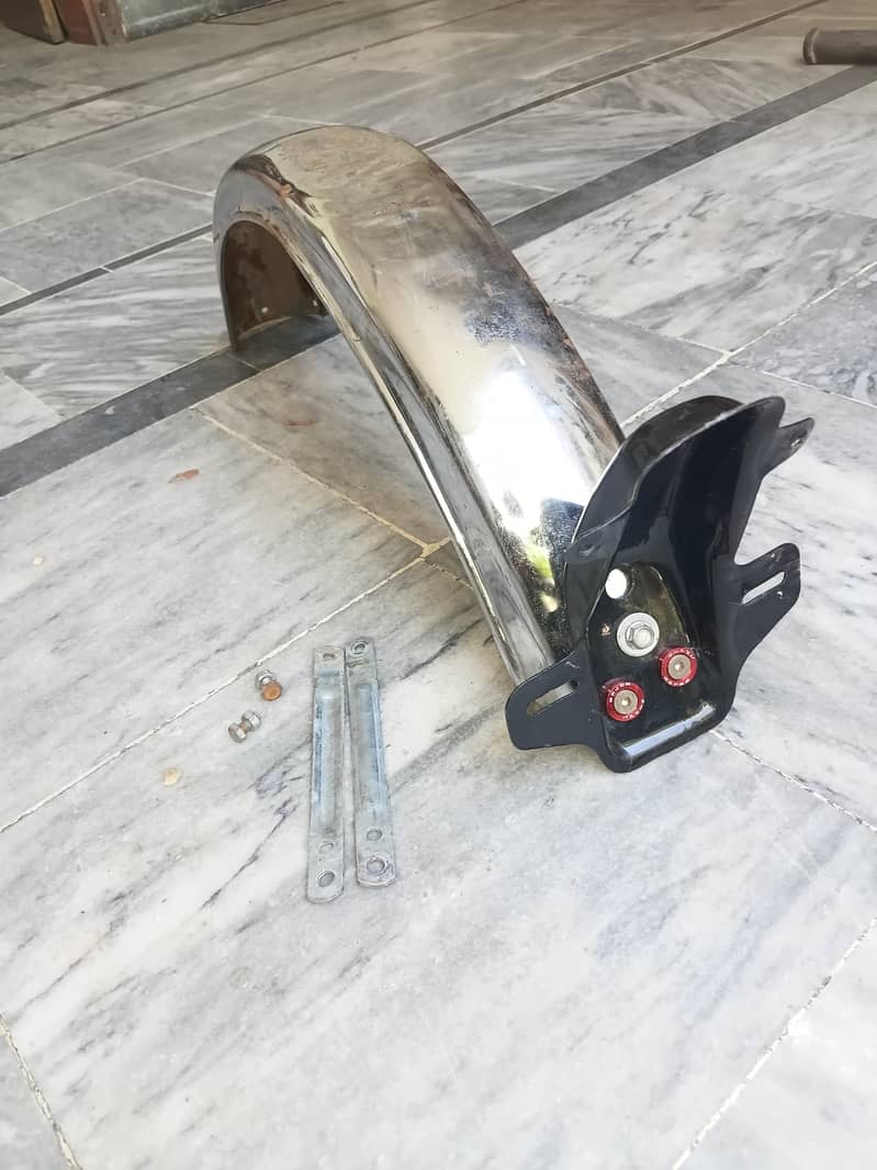 Cut Mudguard with Bracket & Complete Fitting 0