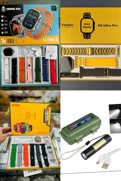 All smart watches and mini lights available for sale
