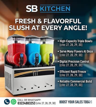 Slush Machine Used New Pizza Deck Oven Fast food Restaurant setup Gril