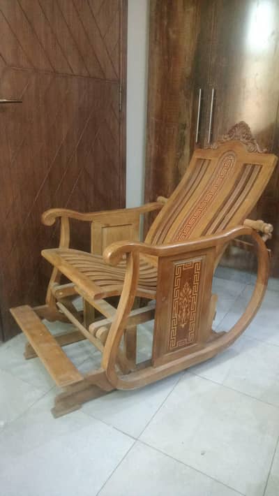 premium wooden rocking chair
