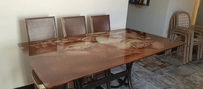 Glass Table With 6 Chairs