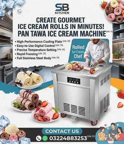 Pan Yawa Ice Cream Rolling Machine Used New Slush Machine Pizza Ovens
