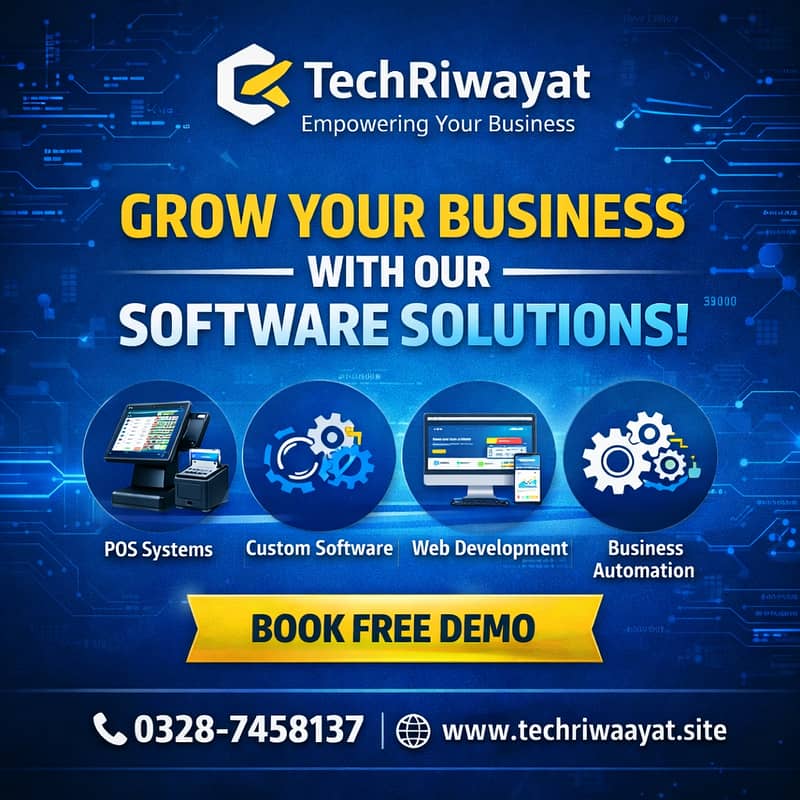 Pos software, inventory system, billing software Available 0