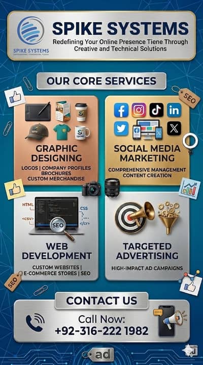 Professional Graphic Design /  Web Services / Social Media Ads