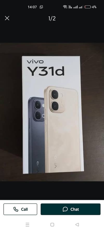 Vivo Y31D 8+8/256 just box opened