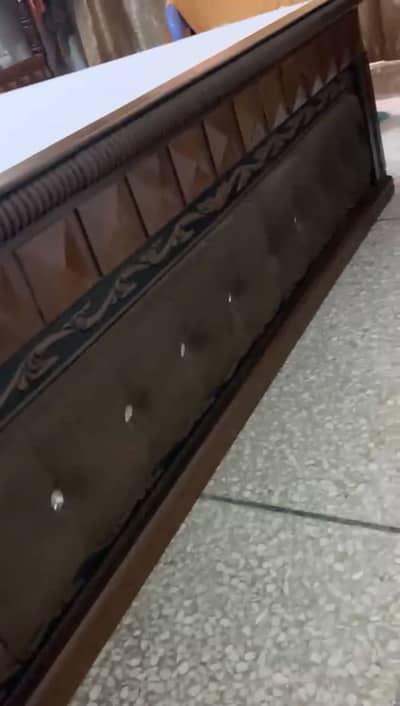 Double bed with wardrobe and two bed side tables