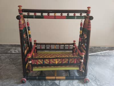 wooden kids swing bed