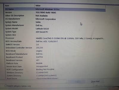 Dell latitude i5 E65 series