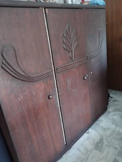 old wooden wardrobe