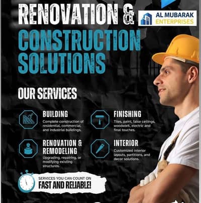 Construction Services. Construction & Renovation Services, Architecture