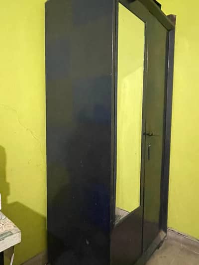 Iron Wardrobe with Mirror – Strong & Durable