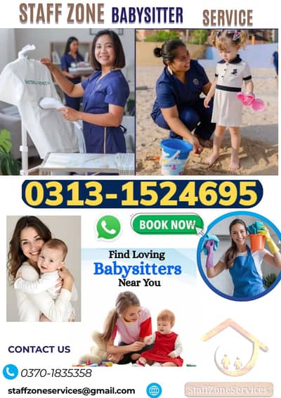 babysitters, nanny Maid, and child care staff near you in Islamabad