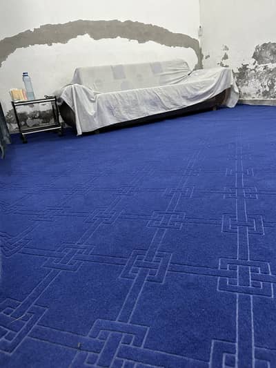 New Blue Carpet Full Room Size (11 * 14)