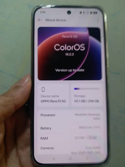 oppo reno 13 5g 10by10 ha all box charger sath ha