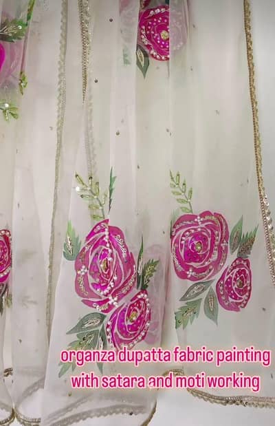 painting shirts and duppta chiffon and all other stuff