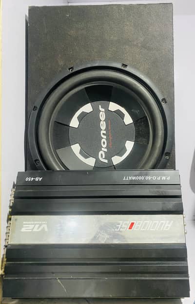 Amplifier 4Ch and Woofer Pioneer