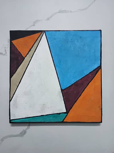 Textured Geometric canvas