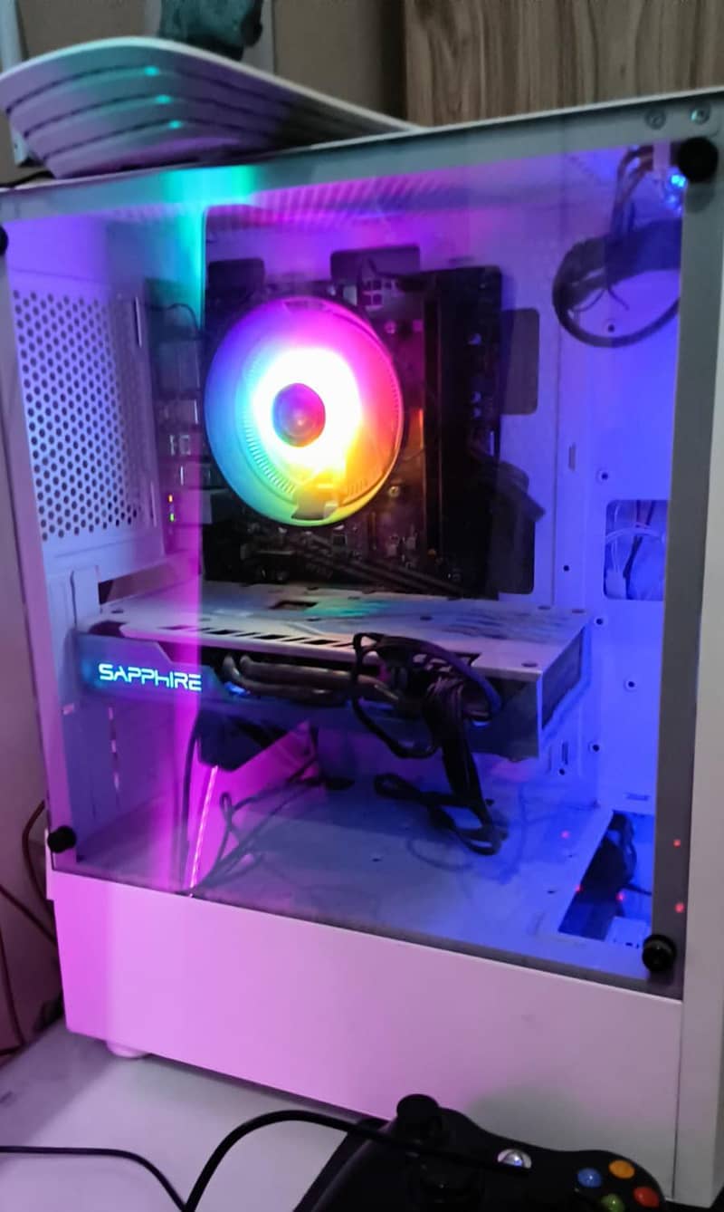 GAMING PC Ryzen 5 1600x + RX590 8gb + 24" inch led | 8gb Ram | ssd+hdd 1