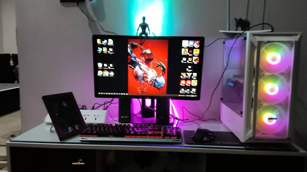 GAMING PC Ryzen 5 1600x + RX590 8gb + 24" inch led | 8gb Ram | ssd+hdd 3