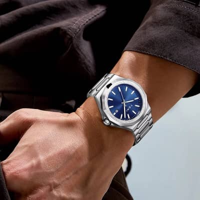 Luxury Men’s Blue Dial Watch Set – Premium Gift Box Edition