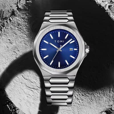 Luxury Men’s Blue Dial Watch Set – Premium Gift Box Edition