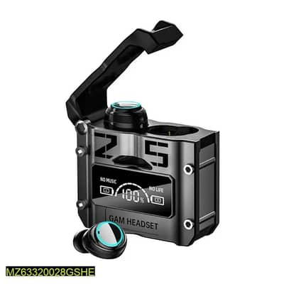 Gaming earbuds with digital display and charging case