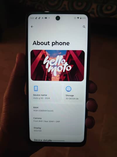 Motorola Moto g 5 g 2024 new seat condition 10/10 non pta 4/128
