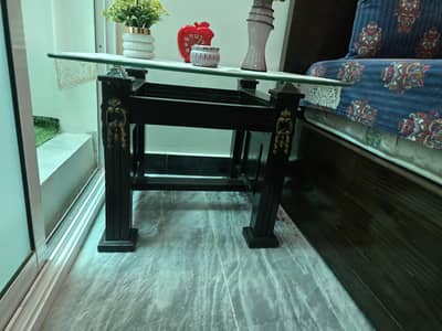 3 piece table with 2 small and 1 large table