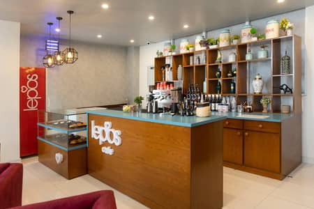 Wooden Bar Counter/Back Wall Shelves/Side Cake Display/Spice Wall